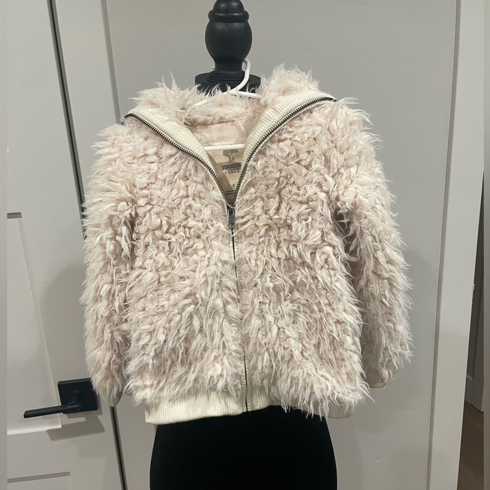 Faux Fur Beige Jacket-Tucker and Tate